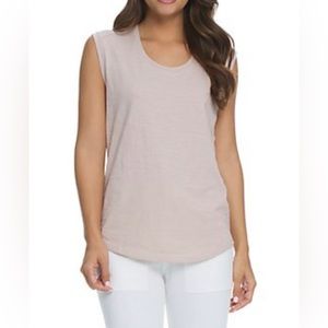 Barefoot Dreams Malibu Collection Women's Loose Jersey Cap Sleeve, Faded Rose- S